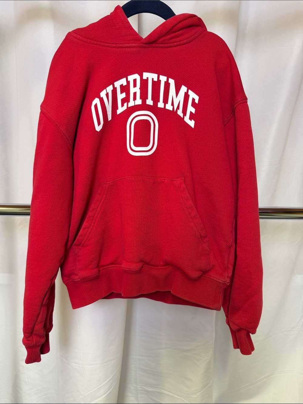 Overtime Kids varsity Pullover Hoodie red youth medium